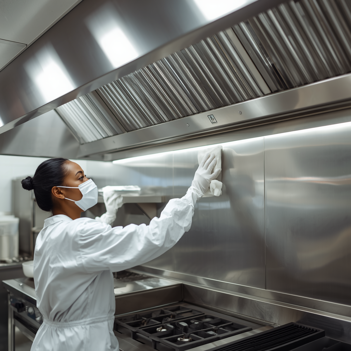 Allen's Duct Systems cleaning the connected commercial kitchen exhaust path